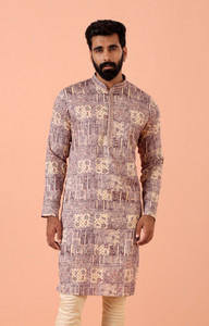 Kisah Printed Cotton Blend Straight Kurta for