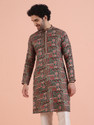 Kisah Printed Silk Blend Straight Kurta for