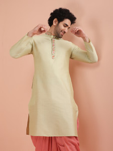 Kisah Solid Silk Blend Straight Kurta for