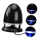 Kisangel Black Mini Plug in Speaker with 3.5mm Audio Input