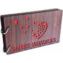 Kishu Craft Designer Sweet memories print wooden scrapbook photo album for memorable gift item couple's album (photo size supported:4x6) Album (photo size supported:26cmx16cmx4cm)*26