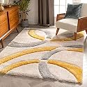 Soft Fluffy Shag Area Square Rugs For