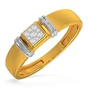 KISNA 14k / 18k Real Gold & Diamond Ring | Diwali, Rakhi Rakshabandhan Gift for Brother, Husband | With Certificate of Authenticity & BIS-Hallmarked Gold Jewellery | Cushion Band For Men