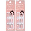KISS imPRESS No Glue Mani Press-On Nails, Color, 'Instinct', Light Pink, Short Size, Squoval Shape, Includes 30 Nails, Prep Pad, Instructions Sheet, 1 Manicure Stick, 1 Mini File (Pack of 2)