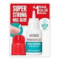 Kiss PowerFlex Maximum Speed Nail Glue - Fast Drying Adhesive for Glue-On Nails & Repairs with Nozzle Tip Applicator, Ideal for Tips & Wraps, Net Wt. 0.10 oz (3g)
