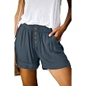 KISSMODA Womens Summer Shorts Leopard/Camo/Solid/Floral Print Elastic Waist Pocketed Casual Pants