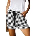KISSMODA Womens Summer Shorts Leopard/Camo/Solid/Floral Print Elastic Waist Pocketed Casual Pants