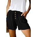 KISSMODA Womens Summer Shorts Leopard/Camo/Solid/Floral Print Elastic Waist Pocketed Casual Pants