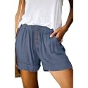 KISSMODA Womens Summer Shorts Leopard/Camo/Solid/Floral Print Elastic Waist Pocketed Casual Pants