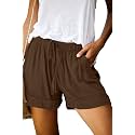 KISSMODA Womens Summer Shorts Leopard/Camo/Solid/Floral Print Elastic Waist Pocketed Casual Pants