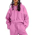 Kissonic Women's Fleece Jogger Sets 2 Pieces Sweatsuits Outfits Lounge Set