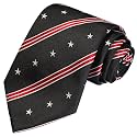 KissTies Mens Silk USA Tie Patriotic Necktie Stars N Stripes Ties