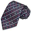 KissTies Mens Silk USA Tie Patriotic Necktie Stars N Stripes Ties