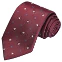 KissTies Mens Silk USA Tie Patriotic Necktie Stars N Stripes Ties