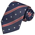 KissTies Mens Silk USA Tie Patriotic Necktie Stars N Stripes Ties