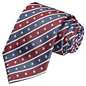 KissTies Mens Silk USA Tie Patriotic Necktie Stars N Stripes Ties