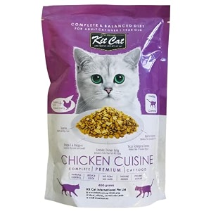 kit cat dry cat food chicken cuisine for adult 1 years 400 g pack