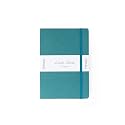 Kitabby - Linen Series A5 Size - Hard Bound Notebook With Elastic Band And Fabric Cover Material (Peacock Blue), 192 Pages