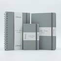 Kitabby Linen Series Combo | A5 Size Hard Bound, A5 Size Wire-O-Bound Notebook and A6 Size Pocket Notebook | 192 Pages ( A5 HB &amp; A6 HB ) and 200 Pages (A5 WB) | 80gsm Natural Shade Paper | Linen Fabric Cover Material - Gr