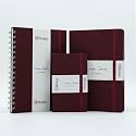 Kitabby Linen Series Combo | A5 Size Hard Bound, A5 Size Wire-O-Bound Notebook and A6 Size Pocket Notebook | 192 Pages ( A5 HB &amp; A6 HB ) and 200 Pages (A5 WB) | 80gsm Natural Shade Paper | Linen Fabric Cover Material - Ma