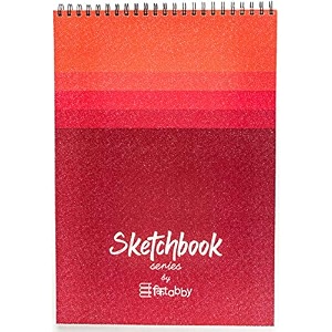 kitabby sketchbook series a3 size  red
