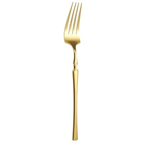 aurum gold silverware dinner forks set of 1  1-piece korean vintage style flatware fork set  dishwasher-safe stainless steel cutlery for home restaurant amp gift giving