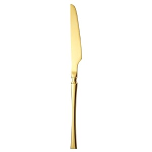 aurum gold silverware dinner knives set of 1  1-piece korean vintage style flatware steak knife set  dishwasher-safe stainless steel cutlery for home restaurant amp gift giving