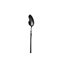 Matte Black Silverware Dessert Spoons Set of 1 | 1-Piece Korean Vintage Style Flatware Ice Cream Spoon Set | Dishwasher-Safe Stainless Steel Cutlery for Home, Restaurant &amp; Gift Giving