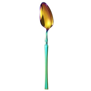 rainbow silverware dinner spoons set of 1  1-piece korean vintage style flatware  dishwasher-safe stainless steel cutlery for home restaurant amp gift giving