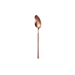 rosegold silverware dessert spoons set of 1  1-piece korean vintage style flatware ice cream spoon set  dishwasher-safe stainless steel cutlery for home restaurant amp gift giving