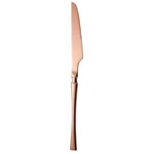 rosegold silverware dinner knives set of 1  1-piece korean vintage style flatware steak knife set  dishwasher-safe stainless steel cutlery for home restaurant amp gift giving