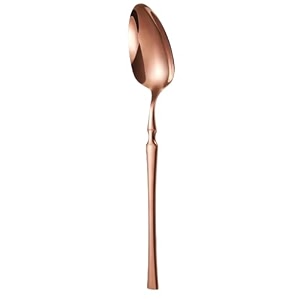 rosegold silverware dinner spoons set of 1  1-piece korean vintage style flatware  dishwasher-safe stainless steel cutlery for home restaurant amp gift giving
