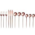 Rosegold Silverware Set | Satin Finish 12-Piece Stainless Steel Flatware Set | Dishwasher Safe Cutlery for Home, Restaurant &amp; Gifting