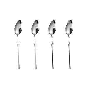 sterling silver silverware dessert spoons set of 4  4-piece korean vintage style flatware ice cream spoon set  dishwasher-safe stainless steel cutlery for home restaurant amp gift giving