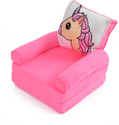 kitchDeco Kids Fold able Sofa Cum Bed 0 to 2 Years Fabric Sofa
