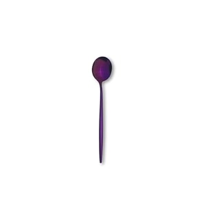 734 french style raspberry purple dessert spoon  1-piece stainless steel flatware ice-cream spoons set  elegant dishwasher-safe silverware cutlery set for home restaurants amp gifting