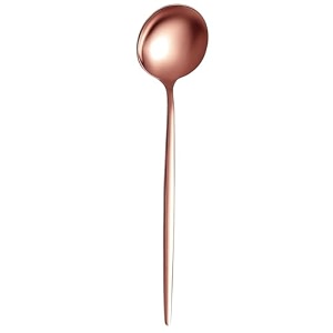 8534 french style rosegold dinner spoons  1-piece stainless steel flatware spoon set  elegant dishwasher-safe silverware cutlery set for home restaurants amp gifting