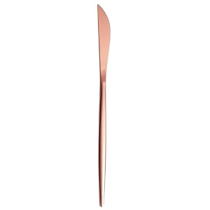 8734 french style rosegold dinner knife  1-piece stainless steel flatware steak knives set  elegant dishwasher-safe silverware cutlery set for home restaurants amp gifting