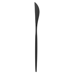 8734 french style matte black dinner knife  1-piece stainless steel flatware steak knives set  elegant dishwasher-safe silverware cutlery set for home restaurants amp gifting