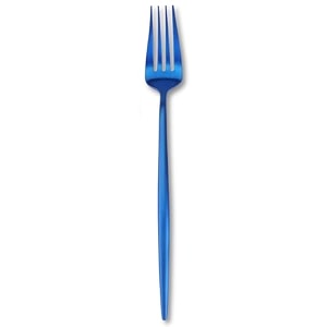 934 french style sapphire blue dinner fork  1-piece stainless steel flatware forks set  elegant dishwasher-safe silverware cutlery set for home restaurants amp gifting