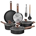 Kitchen Academy Ceramic Cookware Set, Pots and Pans Set Non Toxic