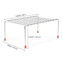 Kitchen Countertop Storage Rack, 3 Tier Expandable Cabinet Shelf Organizer Set of 5 | Steel Stackable Pantry Shelf Organizer for Kitchen Countertop Rack