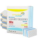 Kitchen Clean Magic Eraser Sponge Pack of 8 | Melamine Stain Remover Cleaning Sponge for Walls, Switch Boards, Taps, Glass, Shoes & Sneakers