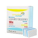 Kitchen Clean 4X Stronger Magic Eraser Sponge Pack of 2 | Melamine Multipurpose Cleaning Sponge for Wall Stains, Switch Boards, Taps, Glass, Dashboard, Shoes & Sneakers