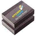 Kitchen Clean Multipurpose Emery Sponge Nano Carborundum Scrub Pads for Tough Stain Cleaning, Burnt Pans, Dishes, Grill and Knife/Scissor Sharpening (Pack of 2)