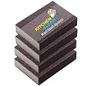 Multipurpose Sand Scrub Sponge Pads | Scrubber for Dishes, Bathroom, Toilet, Floor | Strong Deep Stain Cleaning | Burnt Vessel Tough Stain Sand Sponge (Pack of 4)