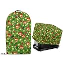 Kitchen Countertop Appliance Dust Covers Sef of 2 for Stand Mix Food Processort Blender and Toaster Dust Cover with Drawstring Hem, Christmas Decor Bells Green
