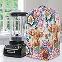 Kitchen Countertop Blender Cover Appliance Dust Protection Anti Fingerprint Easy to Clean Standard Countertop Blender Appliance Dust Cover Boho Floral Highland Cow