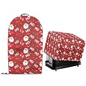 Kitchen Countertop Blender Stand Mixer Dust Cover with Drawstring Hem and Quilted Toaster Bread Maker Oven Cover Kitchen Small Appliance Protector Christmas Cute Santa Claus
