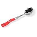 Kitchen Expert Stainless Steel Serving Spoon with Plastic Handle | 1 pc | Kitchen Cooking Utensil | Karchi | Steel Ladle for Serving | Spoon Spatula for Soup, Gravies, Curry, Rice & Frying